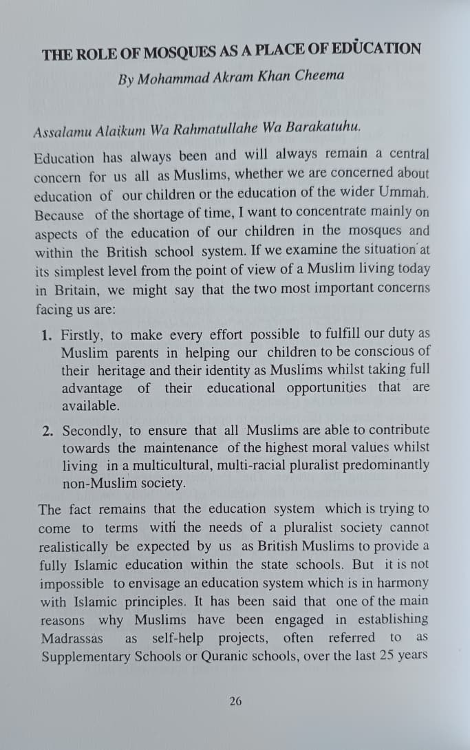 The role of Mosque in Islam