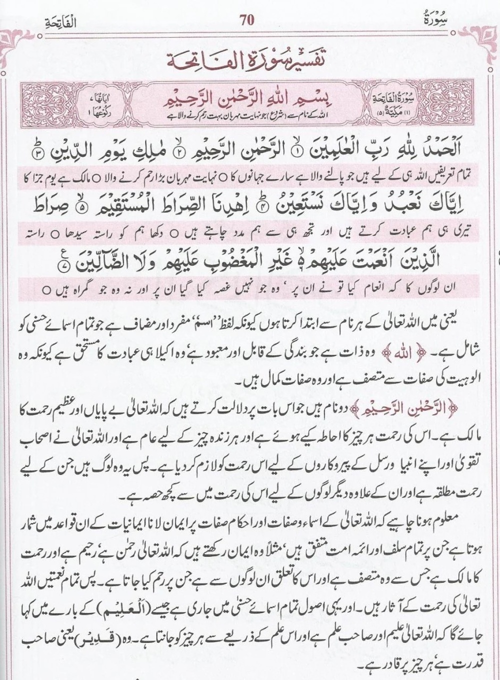 tafseer saadi urdu