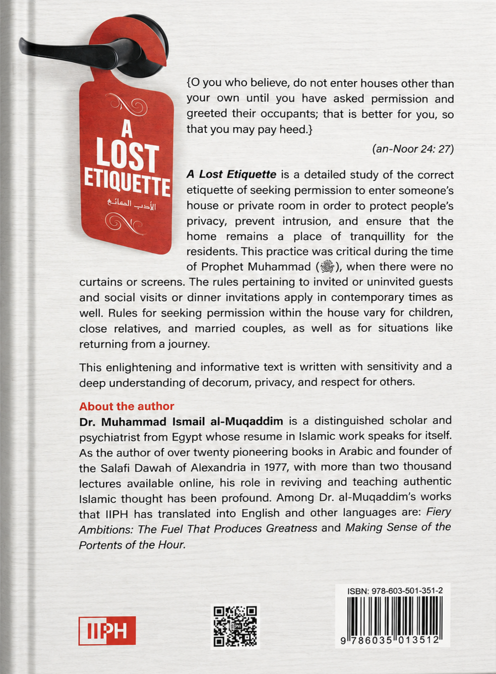 A lost etiquette M Ismail al-Muqaddim